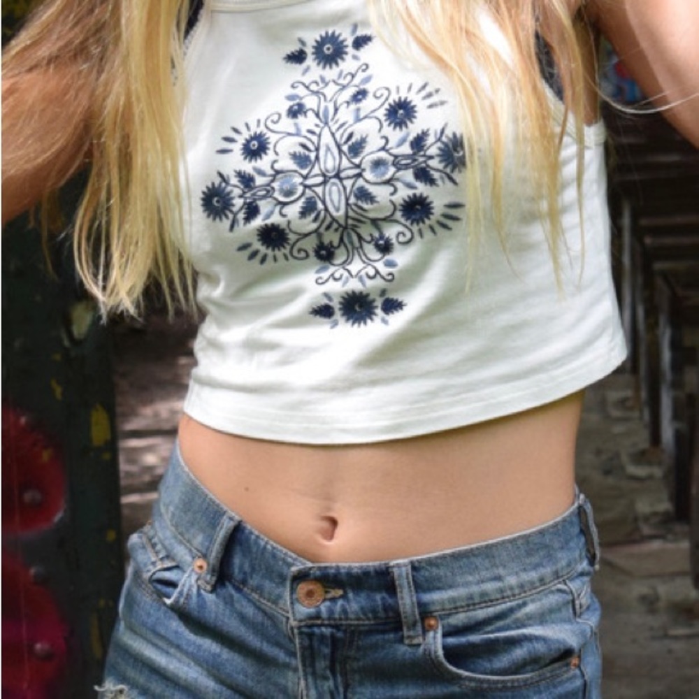 Tokyo Darling Embroidered Summer Cami Top